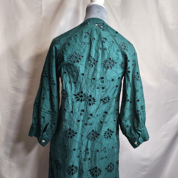 DRA Los Angeles  Dress Size XS Green Color Autumn Maxi Dress Boho  Cottagecore - Picture 5 of 14